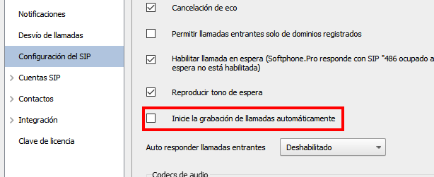 Como deshabilitar la grabación de llamadas